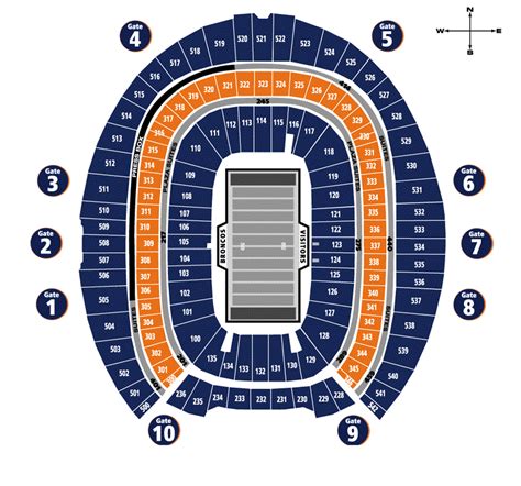 denver broncos stadium seating chart